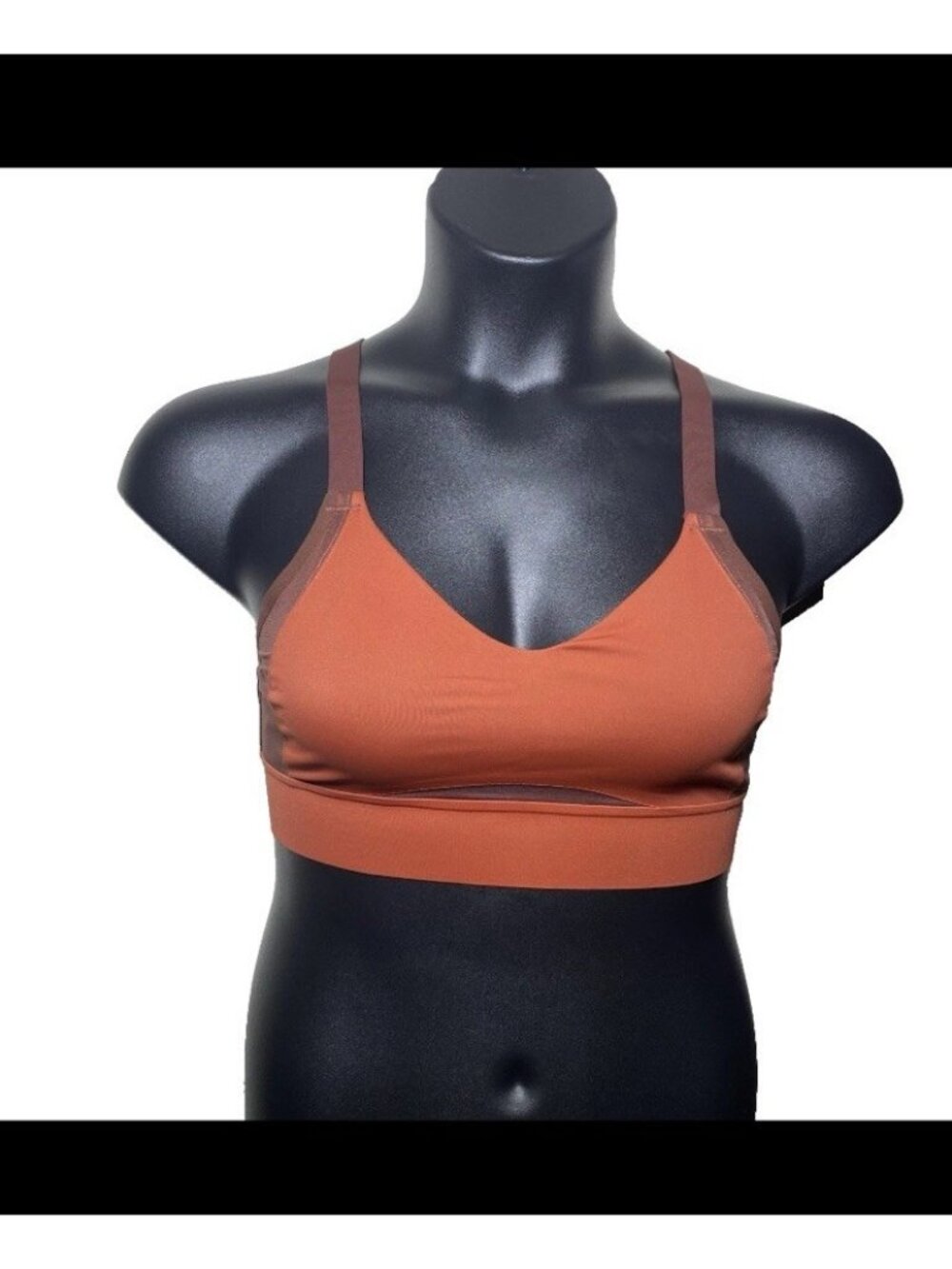 Brooks 38C/D Copper Run Raisin Drive Interlace Sports Bra Compression Wicking